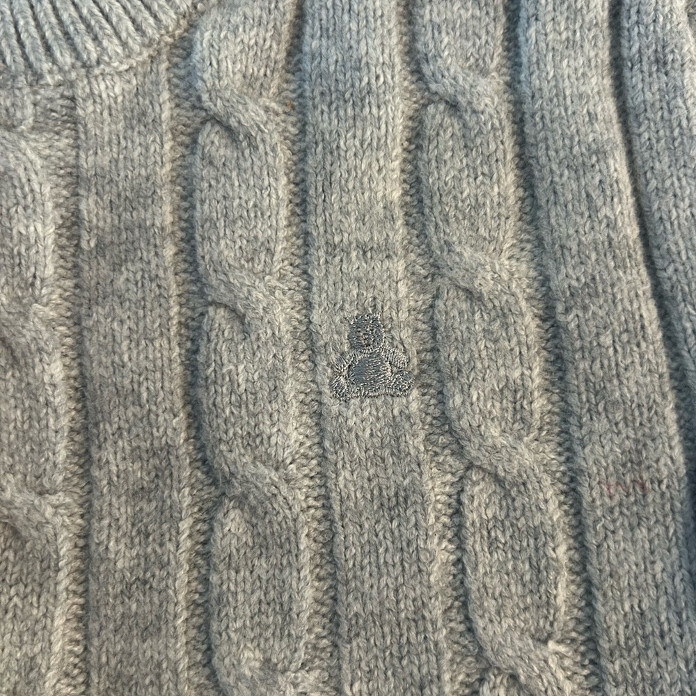 GAP Light Gray Cable Knit 6-12 Months Baby Sweater - Picture 2 of 7